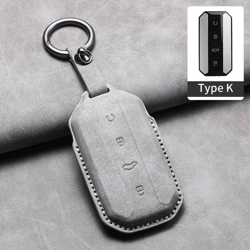 Leather Remote Key Fob Cover Compatible with Chery Jaecoo J7, J5, 2025, 2026