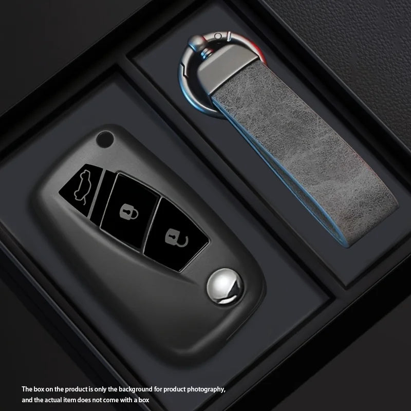 Black Warrior-Style TPU Car Key Fob Cover for Fiat 500, Panda, Idea, Stilo, Ducato, Punto, Grande Punto, Bravo & Doblo