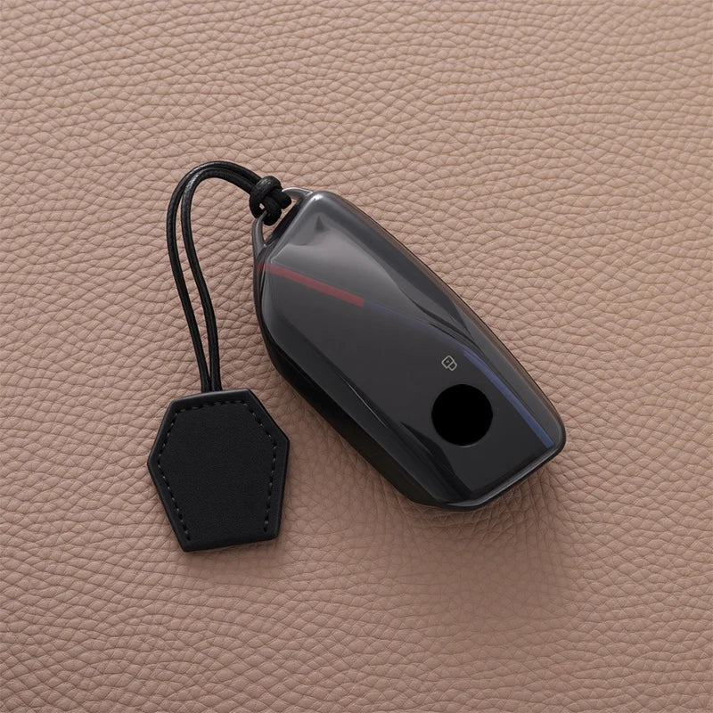 Black-Style TPU Car Key Fob Cover for BMW X1, X7, XM, i7, 7 Series, iX & M3 – U11, G07, G09, G70 LCI, i20, U06, G81