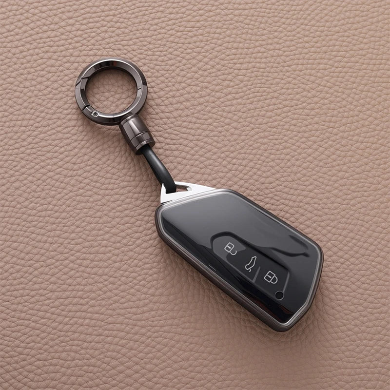 Black-Style TPU Car Key Fob Cover for Volkswagen Golf 8 MK8, ID.4 & ID.6; Skoda Octavia A8; SEAT Leon FR MK4; Cupra