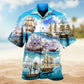 Sail Ocean Hawaiian Shirt For Summer Vacation, Beach Travel, And Casual Wear