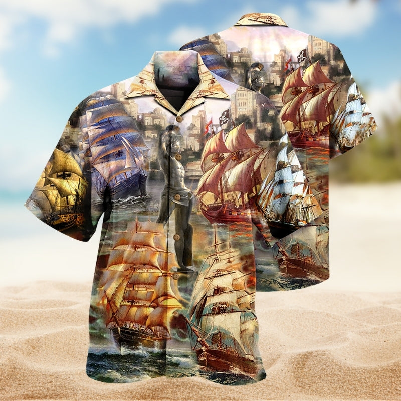 Sail Away Adventure Hawaiian Shirt For Beach Days, Summer Outings, And Thoughtful Gift Giving