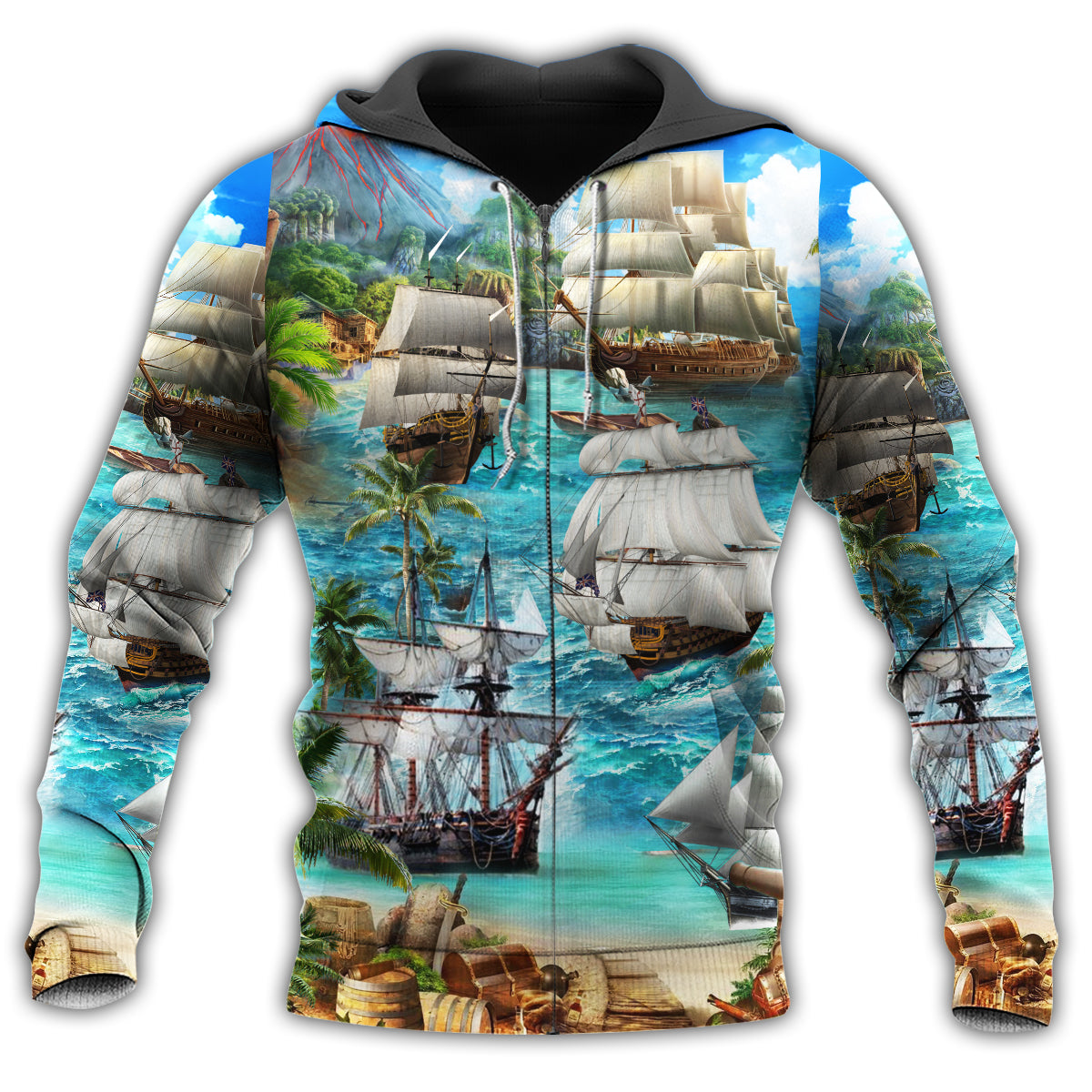 Sailing Ship Sea Hoodie For Coastal Travel Casual Outfits And Relaxed Daily Wear