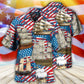 Sailing American Independence Day Hawaiian Shirt Artwork Detail For Resort Trips And Outdoor Activities