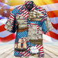Sailing American Independence Day Hawaiian Shirt Design View For Casual Summer Styling