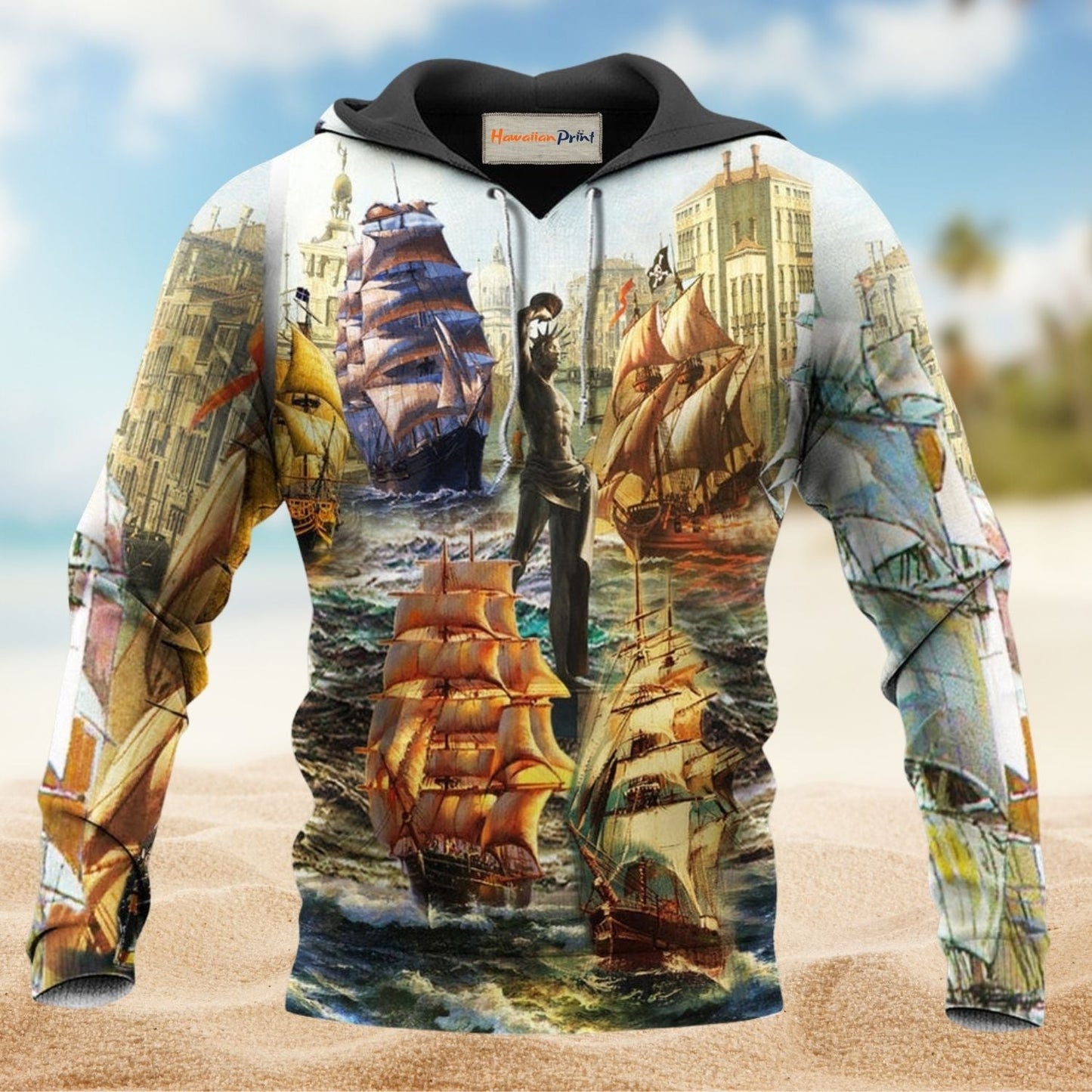 Colorful Sail Away Life Hoodie For Relaxed Streetwear Weekend Travel And Everyday Style