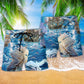 Sailing Far Fly Nautical Inspiration Beach Shorts Pattern Detail For Sunny Day Activities And Laid Back Daily Wear