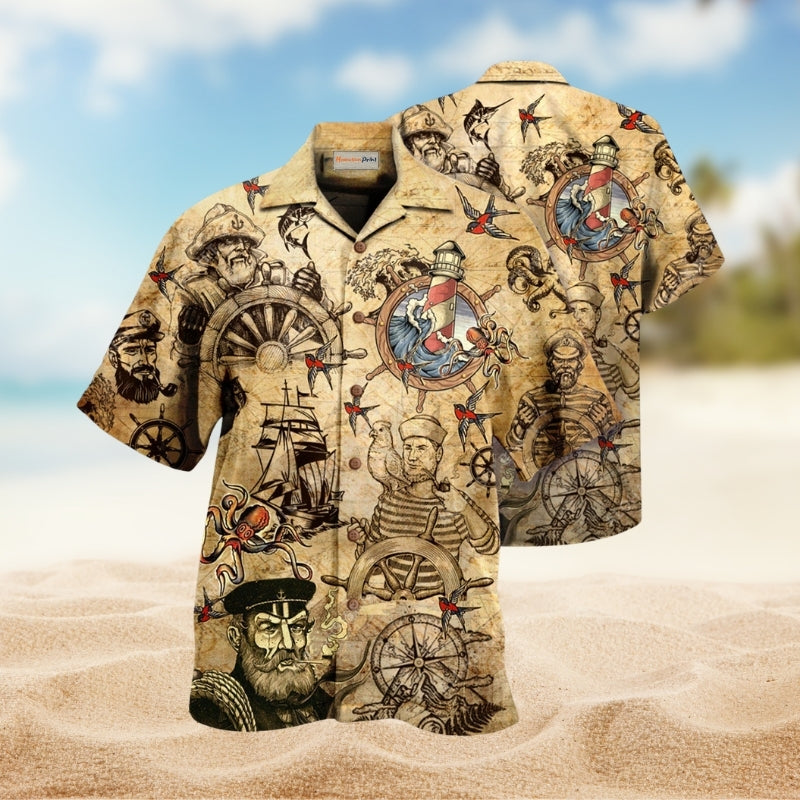 Rebellious Skull Design Hawaiian Shirt Collar And Front View For Vacation Style
