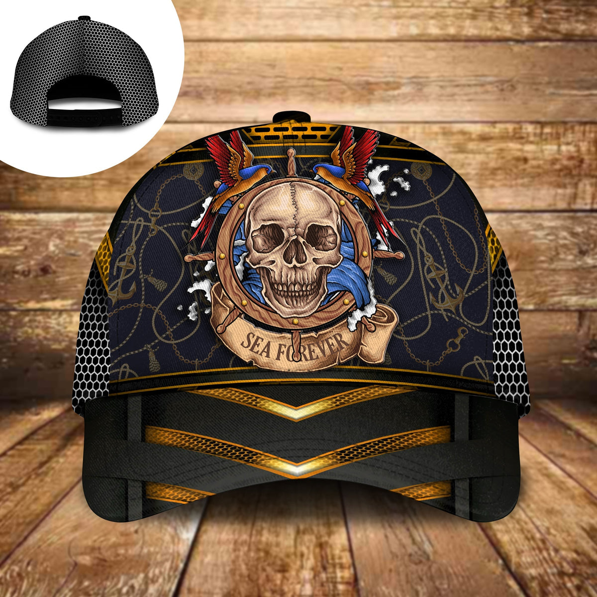 Sailor Skull Sea Forever Classic Cap For Beach Vacations Outdoor Trips And Everyday Comfort