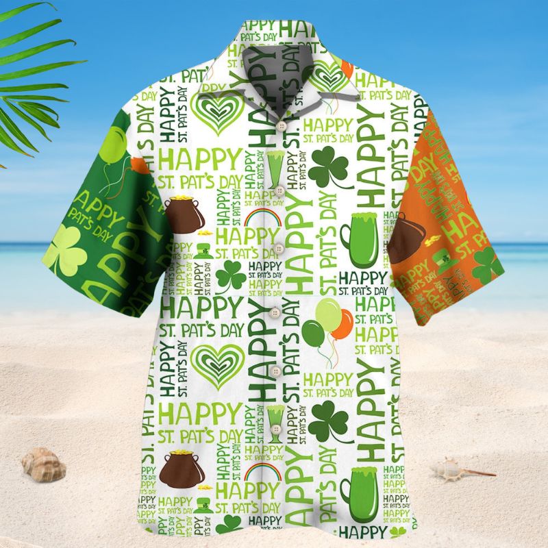 Saint Patrick Irish Hawaiian Shirt For Tropical Holidays, Outdoor Gatherings, And Everyday Comfort