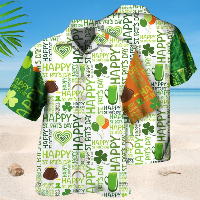 Saint Patrick Irish Hawaiian Shirt For Tropical Holidays, Outdoor Gatherings, And Everyday Comfort