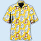 Yellow Dog Samoyed Hawaiian Shirt For Summer Vacation And Beach Travel