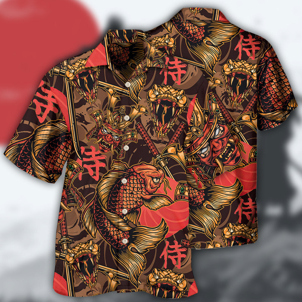 Samurai Japan Hawaiian Shirt For Island Vacations, Casual Events, And Distinctive Seasonal Style