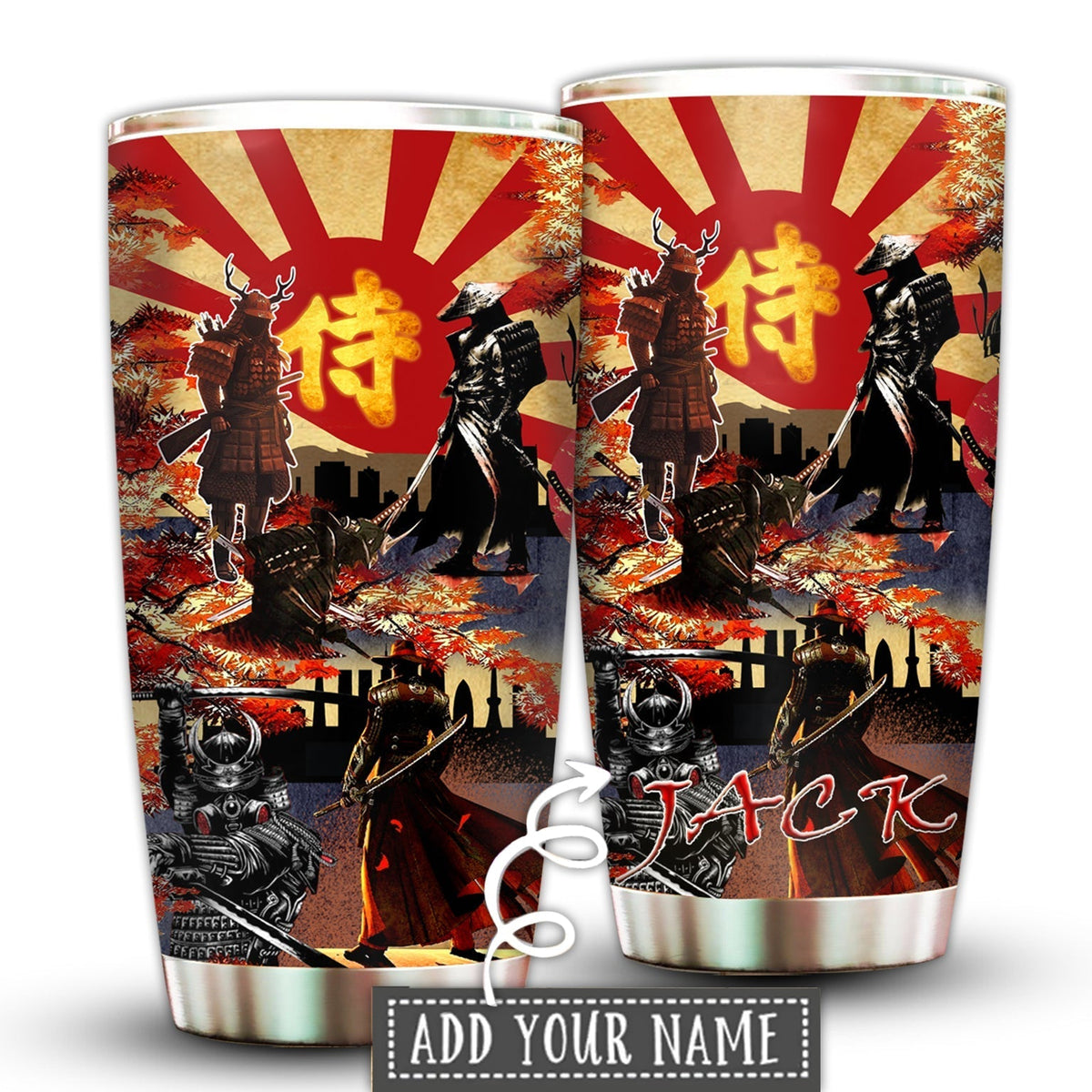 Samurai Life Personalized 20 Oz Tumbler For Coffee Travel And Daily Drinks