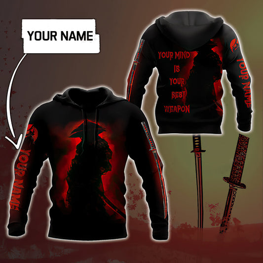 Samurai Focused Mind Hoodie For Cultural Expression Daily Style And Comfortable Outfits