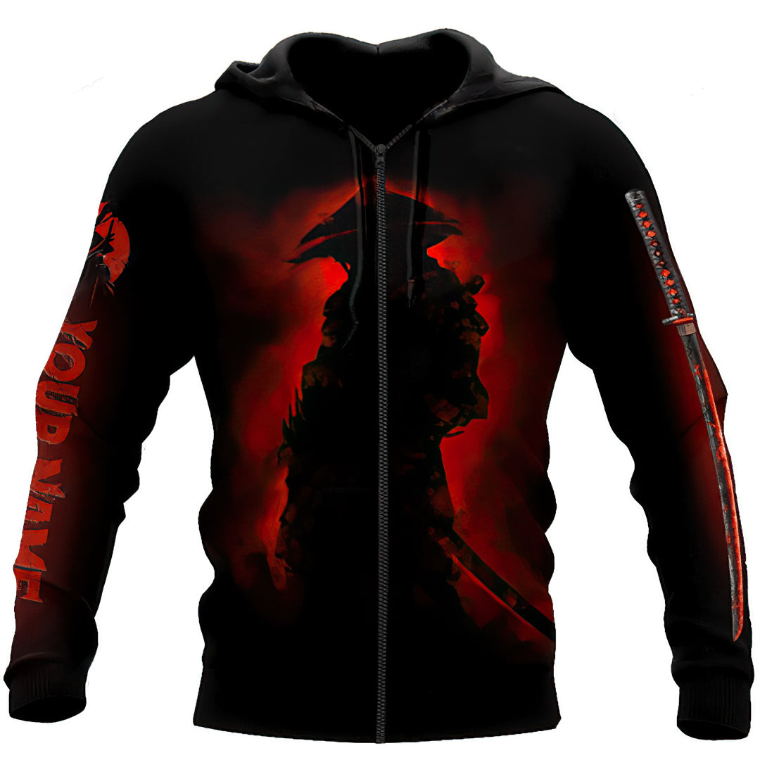 Samurai Focused Mind Hoodie For Cultural Expression Daily Style And Comfortable Outfits