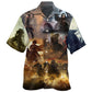 Creative Samurai Warrior Hawaiian Shirt For Mythic Art Lovers, Coastal Outings, And Thoughtful Gift Giving