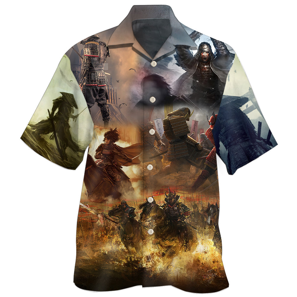 Creative Samurai Warrior Hawaiian Shirt For Mythic Art Lovers, Coastal Outings, And Thoughtful Gift Giving