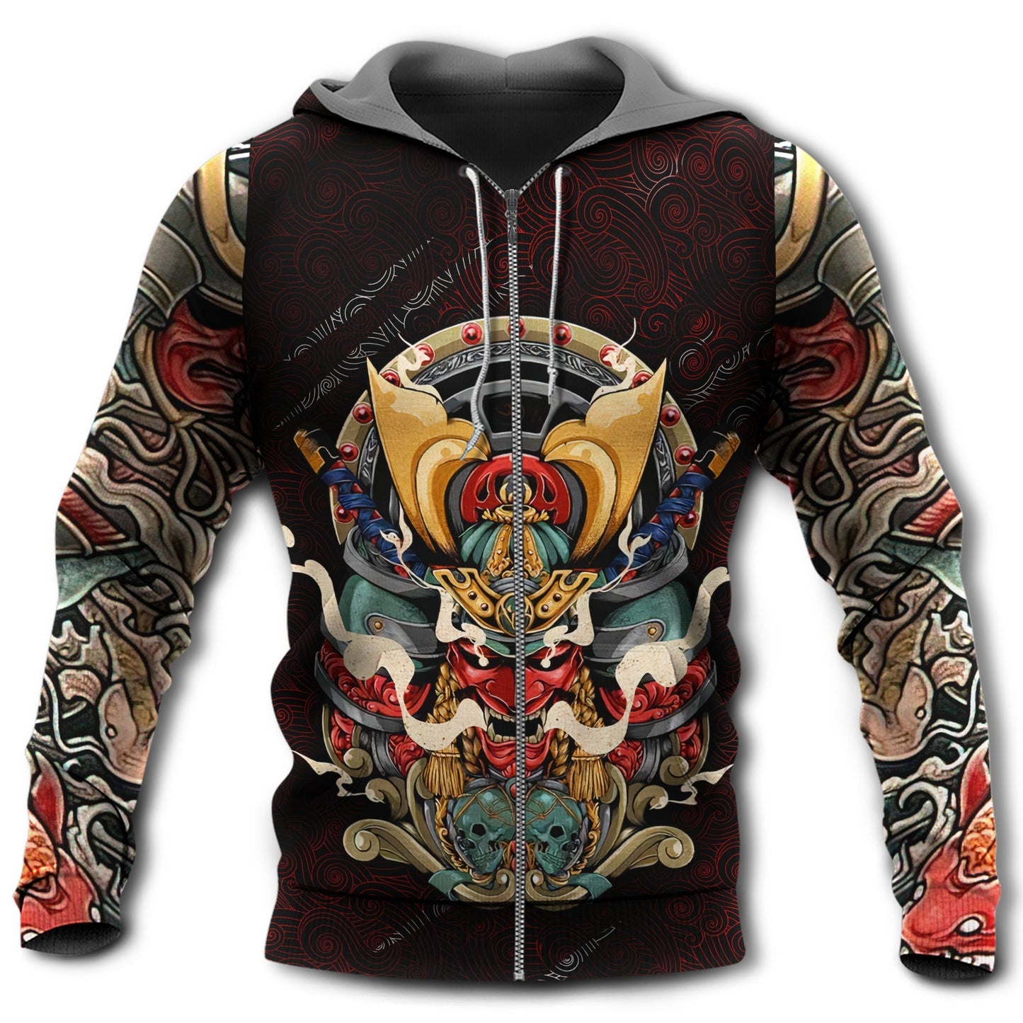 Japanese Samurai Tattoo Hoodie For Heritage Artwork Enthusiasts Weekend Trips And Gifting