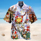 Santa Gnomes Hawaiian Shirt For Winter Celebrations, Beach Travel, And Relaxed Holiday Wear