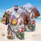 Santa Gnomes Hawaiian Shirt For Winter Celebrations, Beach Travel, And Relaxed Holiday Wear