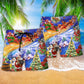 Santa Claus Christmas Night Beach Shorts Pattern Detail For Coastal Leisure And Flexible Everyday Wear