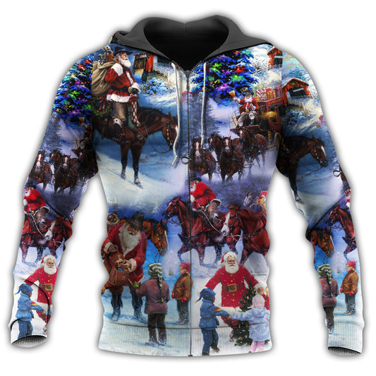 Santa Cowboy Christmas Fun Hoodie For Holiday Gatherings Winter Travel And Seasonal Gifting