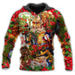 Colorful Santa Cowboy Christmas Hoodie For Winter Adventures Family Gatherings And Festive Everyday Style