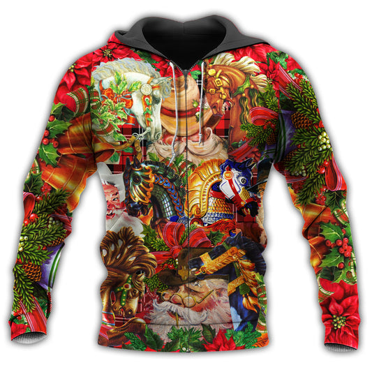 Colorful Santa Cowboy Christmas Hoodie For Winter Adventures Family Gatherings And Festive Everyday Style
