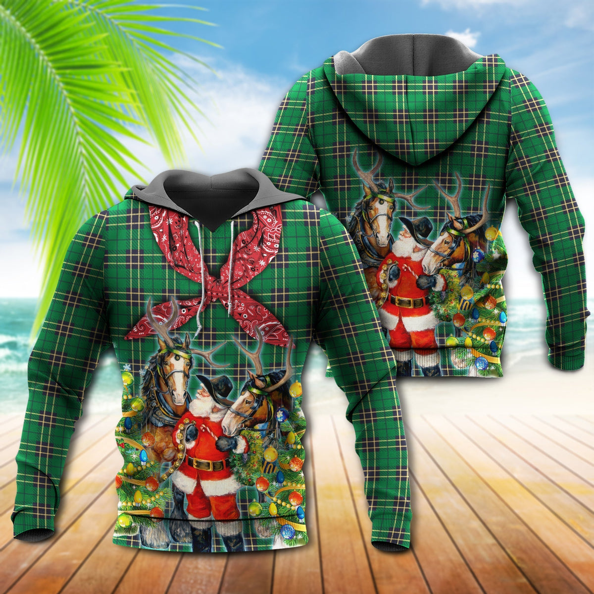 Santa Cowboy Christmas Hoodie For Holiday Vacations Winter Events And Everyday Comfort