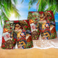 Santa Cowboy Western Christmas Beach Shorts For Summer Vacation And Coastal Travel