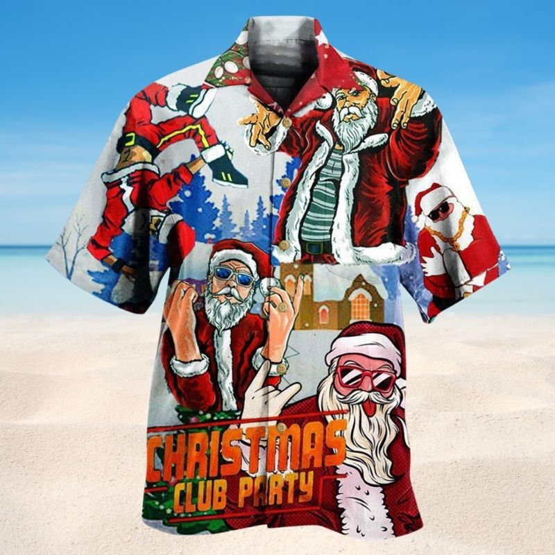 Santa Dances Star Hawaiian Shirt For Coastal Travel, Casual Events, And Comfortable Summer Wear