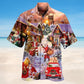 Santa Delivering Hawaiian Shirt For Island Vacations, Resort Wear, And Relaxed Seasonal Style