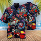 Christmas Santa Space Fantasy Hawaiian Shirt Artwork View For Coastal Escapes And Resort Style