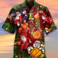 Christmas Basketball Hawaiian Shirt With All Over Print For Beach Vacations Casual Parties And Warm Weather Style