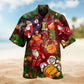 Christmas Santa Snowman Hawaiian Shirt Fabric Pattern Detail For Thoughtful Gifting