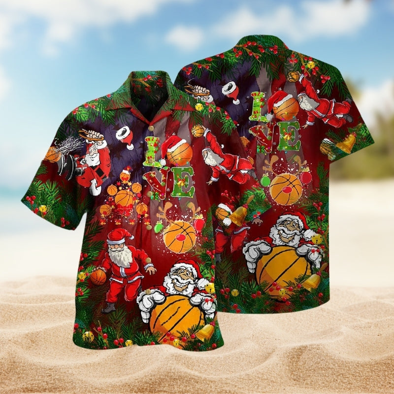 Christmas Santa Hawaiian Shirt For Beach Days, Summer Outings, And Thoughtful Gift Giving