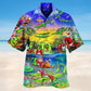 Santa Riding Alligator Hawaiian Shirt For Festive Events, Island Vacations, And Comfortable Casual Outfits