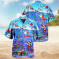 Santa Shark Rocket Hawaiian Shirt For Holiday Parties, Tropical Vacations, And Festive Gift Giving
