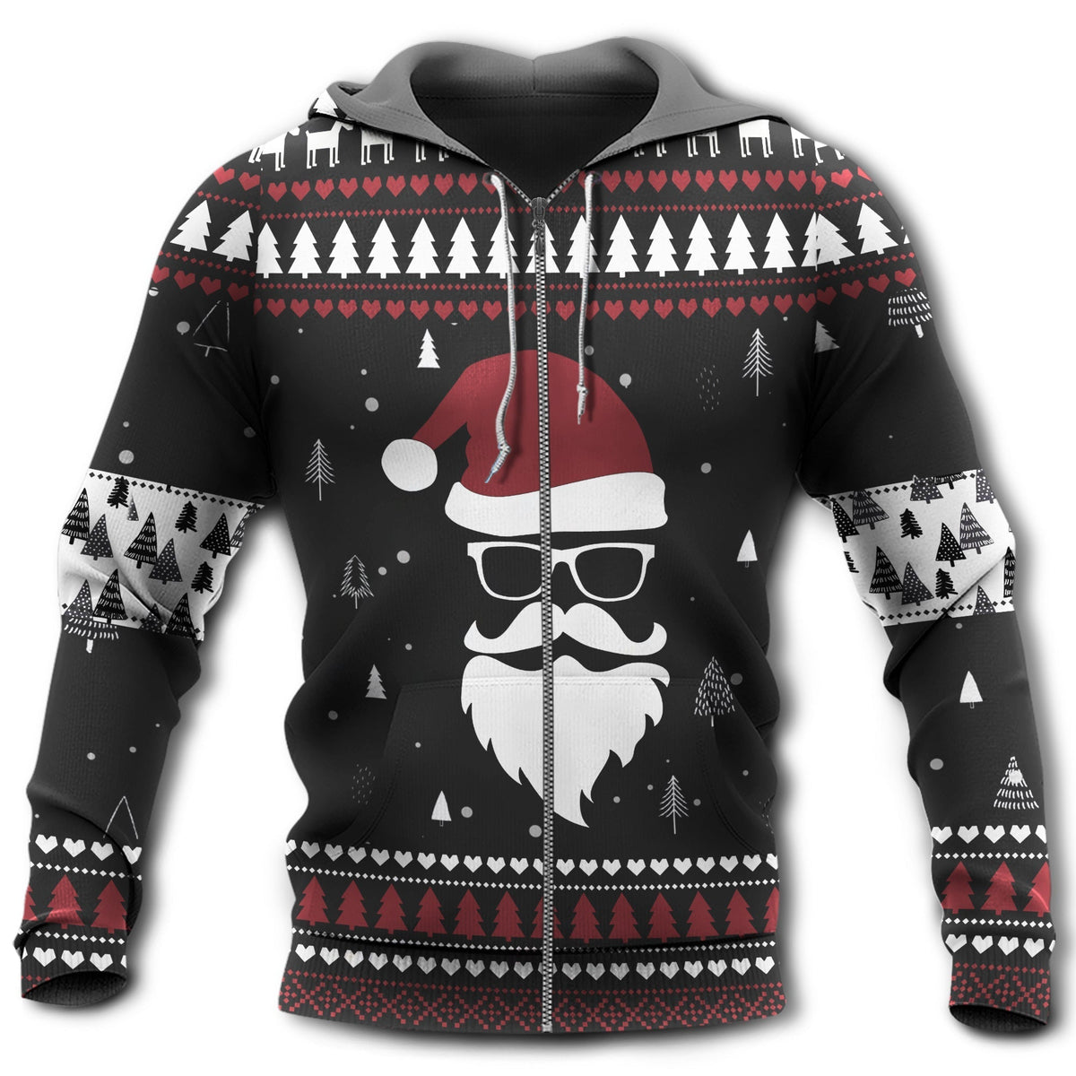 Holiday Rooftop Jingle Hoodie For Festive Streetwear Winter Outings And Christmas Celebrations