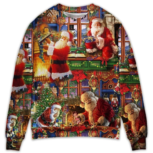 Christmas Santa Claus Merry Xmas Sweater For Festive Parties Family Photos And Comfortable Seasonal Wear