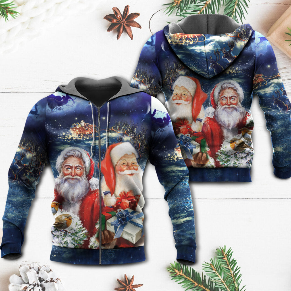 Santa Claus Snowy Christmas - 3D Hoodie