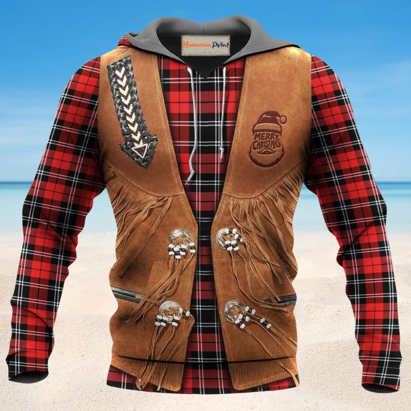 Santa Cowboy Christmas Hoodie For Christmas Gatherings Outdoor Trips And Relaxed Seasonal Style