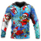 Santa Diving Ocean Christmas Hoodie For Festive Celebrations Seasonal Trips And Relaxed Winter Wear