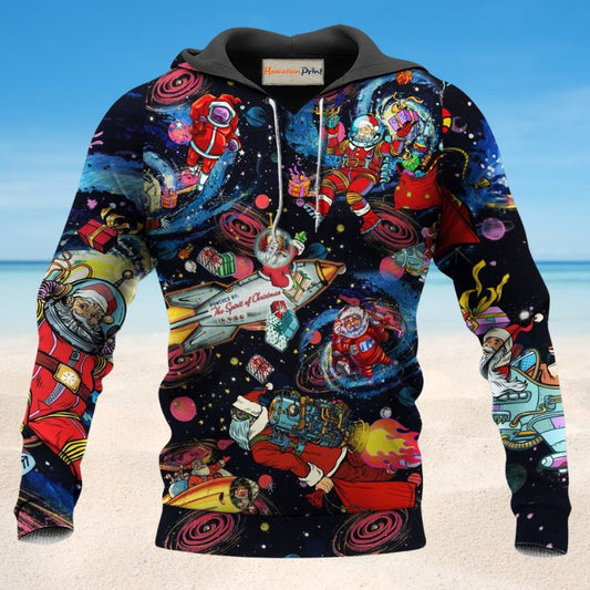 Santa Space Christmas Hoodie For Seasonal Parties Casual Wear And Thoughtful Holiday Gifts