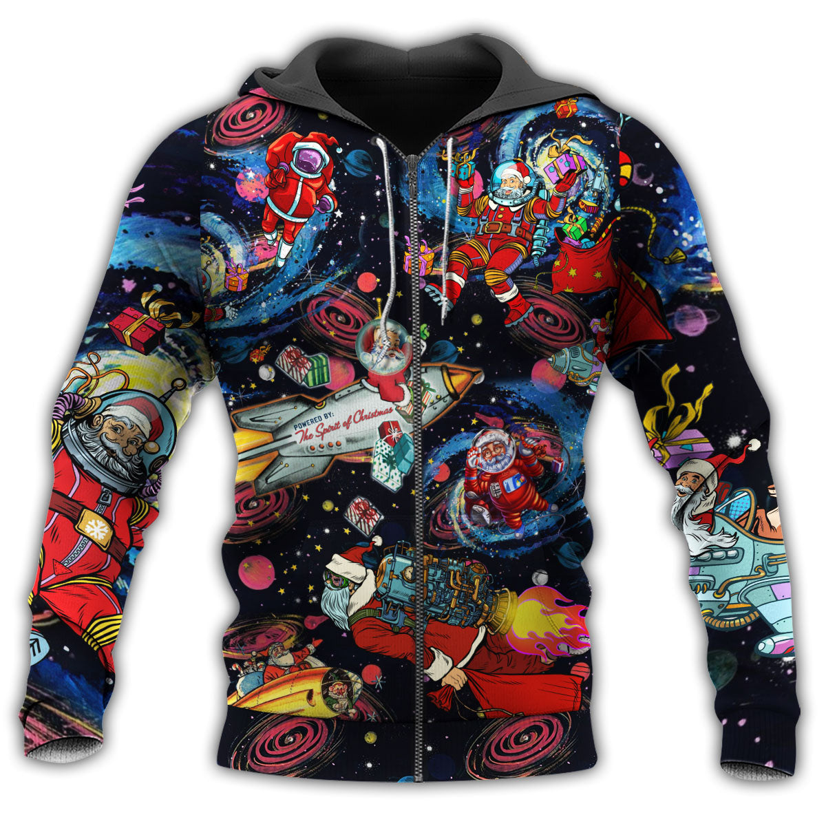 Santa Space Christmas Hoodie For Seasonal Parties Casual Wear And Thoughtful Holiday Gifts