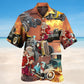 Santa'S Hot Rod Fire Hawaiian Shirt For Beach Days, Summer Outings, And Thoughtful Gift Giving