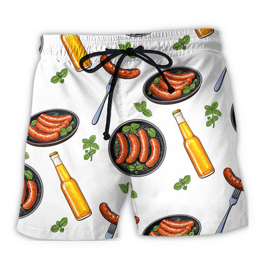 Food Beer Beach Shorts For Oceanfront Escapes And Versatile Outdoor Wear