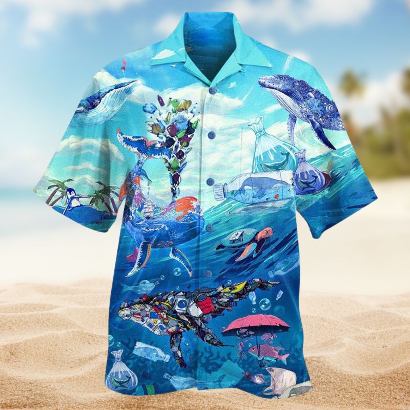 Save Ocean Hawaiian Shirt For Island Vacations, Resort Wear, And Relaxed Seasonal Style