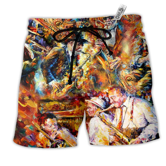 Saxophone Music Keep Calm And Love Saxophone Beach Shorts For Summer Festivals And Travel